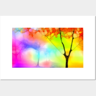 Whimsical rainbow magical tree Posters and Art